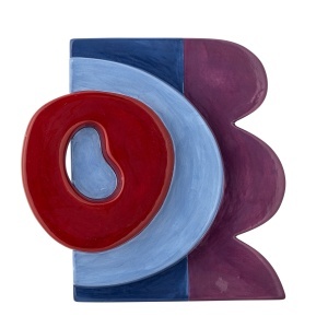 Decoratiune de perete multicolora din ceramica 21x21 cm Polivia Bloomingville