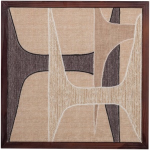 Decoratiune de perete multicolora din fibre 60x60 cm Anno Woood