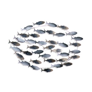 Decoratiune de perete multicolora din metal 58x94 cm Alabalık 3 The Home Collection