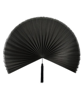 Decoratiune de perete neagra din bambus 60x123 cm Nanka Fan Bizzotto