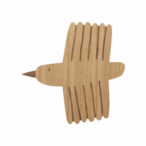 Decoratiune luminoasa de perete maro din lemn Bird Ferm Living