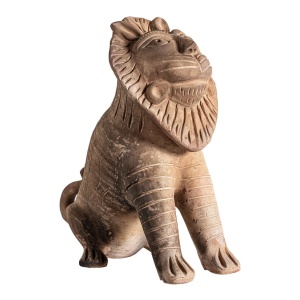Decoratiune maro din ceramica 41 cm Lion Vical Home