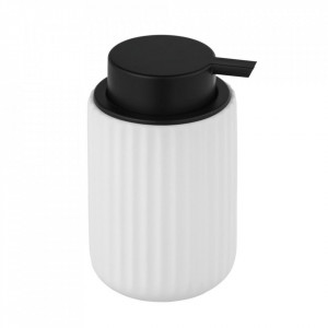 Dispenser sapun lichid alb/negru din ceramica si plastic 300 ml Belluno Wenko