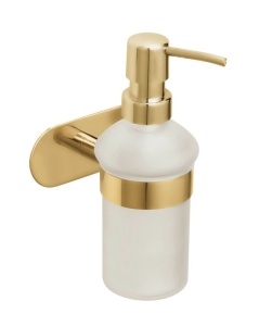 Dispenser sapun lichid de perete auriu din metal 200 ml Orea Wenko