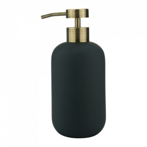 Dispenser sapun lichid gri antracit/maro alama din ceramica si metal 7x18 cm Lotus Mette Ditmer Denmark