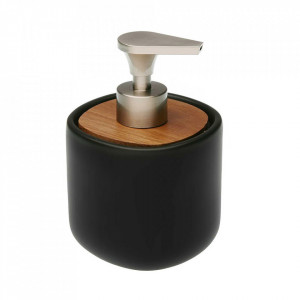 Dispenser sapun lichid negru din ceramica 9,5x14 cm Clarise Versa Home