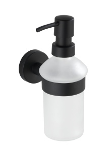 Dispenser sapun lichid pentru perete din metal negru 200 ml Bosio Wenko