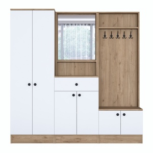 Dulap lobby alb/maro 183 cm Joseph The Home Collection