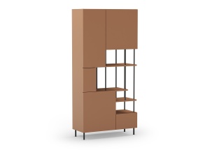 Dulap negru/maro teracota din metal 175 cm Perla The Home Collection