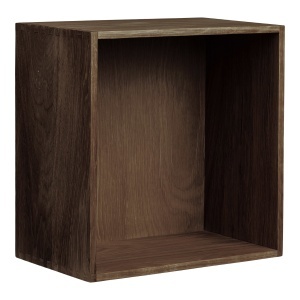 Etajera de perete din lemn maro inchis 30 cm Townsville House Nordic