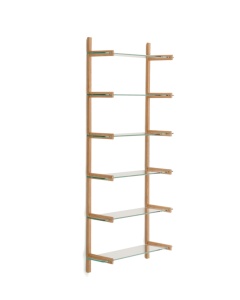 Etajera de perete maro/transparenta din lemn 202 cm Sitra Kave Home