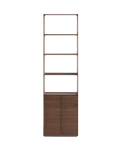 Etajera maro inchis 209 cm Visala Slim Walnut Kave Home