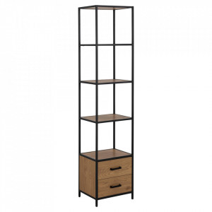 Etajera maro/neagra din metal 185 cm Seaford Style Quiet Object