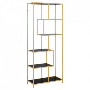 Etajera neagra/aurie din metal 185 cm Seaford Quiet Object