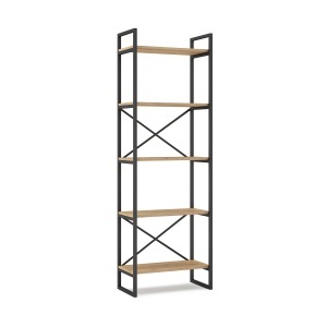 Etajera neagra/maro din metal 175 cm Dusan Small The Home Collection