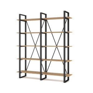 Etajera neagra/maro din metal 180 cm Aviva The Home Collection