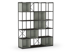 Etajera neagra/verde din metal 179 cm Anya The Home Collection