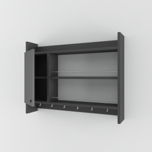Etajera pentru bucatarie gri antracit 65 Knerr The Home Collection