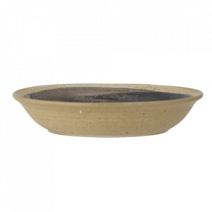 Farfurie adanca maro din ceramica 22 cm Solange Bloomingville
