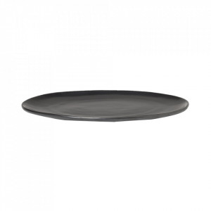 Farfurie intinsa neagra din ceramica 27 cm Flow Ferm Living