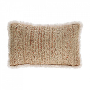 Fata de perna bej din iuta si bumbac 30x50 cm Clidia Kave Home