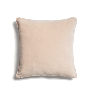 Fata de perna bej/ecru din catifea 45x45 cm Ovelin Kave Home