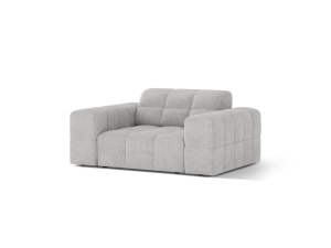 Fotoliu argintiu din textil Jennifer Chenille Micadoni