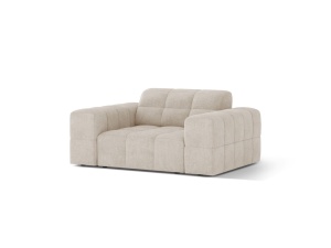 Fotoliu bej deschis din textil Jennifer Chenille Micadoni
