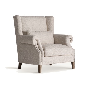 Fotoliu crem din textil Leiston Vical Home