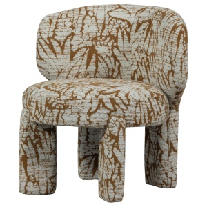 Fotoliu crem/maro din textil Upke Woood
