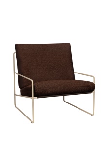 Fotoliu exterior maro/crem din textil Desert Boucle Ferm Living