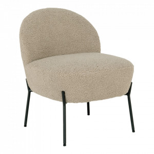 Fotoliu grej/negru din textil Merida House Nordic