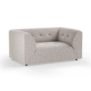 Fotoliu gri deschis din textil Vint HKliving