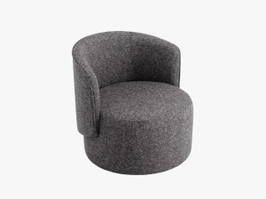 Fotoliu gri genusiu din textil Golda Micadoni