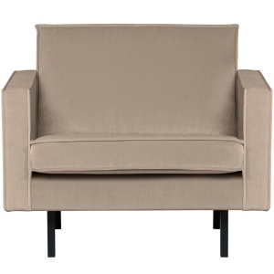 Fotoliu kaki din catifea Rodeo Loveseat Woood