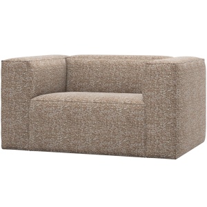 Fotoliu maro deschis din textil Bean Woood