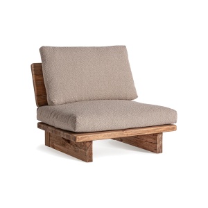Fotoliu maro din textil Givry Vical Home