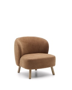 Fotoliu maro teracota din textil Ulit Chenille Kave Home
