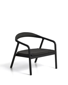Fotoliu negru din lemn Derile Kave Home