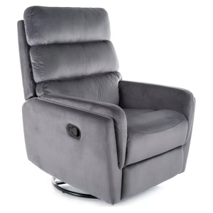 Fotoliu recliner gri din catifea Argos The Home Collection