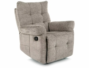 Fotoliu recliner gri din textil Atos The Home Collection