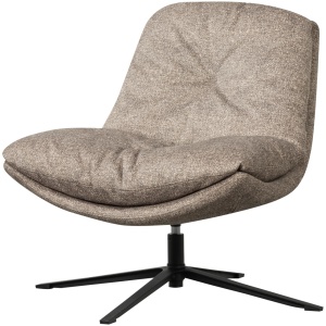 Fotoliu rotativ crem din textil Arve Woood