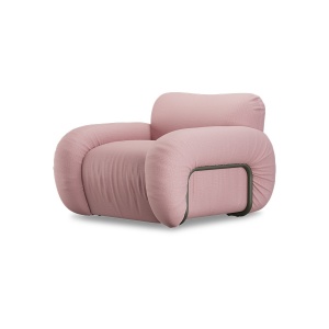 Fotoliu roz/cenusiu din textil Arc Wise HKliving