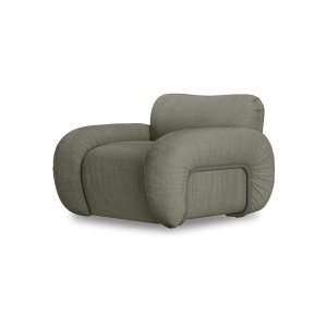 Fotoliu verde army/cenusiu din textil Arc Mid HKliving