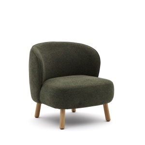 Fotoliu verde din textil Ulit Chenille Kave Home