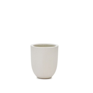 Ghiveci alb din ciment 39 cm Aiguablava Kave Home