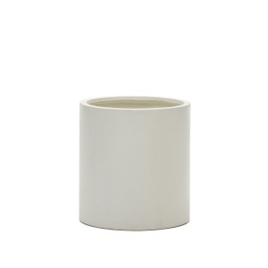 Ghiveci alb din ciment 52 cm Aiguablava Kave Home