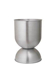 Ghiveci argintiu din metal 40 cm Hourglass Ferm Living