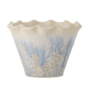 Ghiveci crem/albastru din ceramica 14 cm Bertha Bloomingville