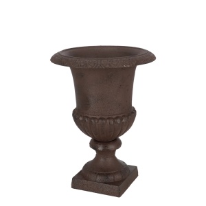 Ghiveci cu suport maro din metal 32 cm French Esschert Design